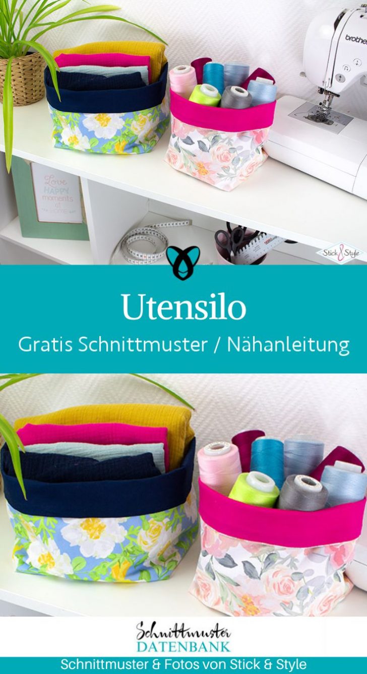 Praktische Nähideen - 33 nützliche gratis Schnittmuster - Kostenlose ...