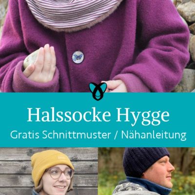 Halssocke Schal Loop Kind frau mann naehen kostenloses schnittmuster gratis Freebook naehidee naehanleitung