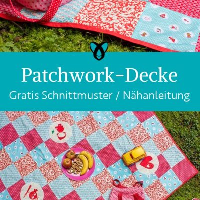 Patchwork Decke naehen kostenloses schnittmuster gratis Freebook naehidee naehanleitung