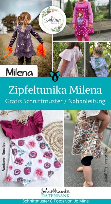 Zipfeltunika Tunika Kinder Maedchen naehen kostenloses schnittmuster gratis Freebook naehidee naehanleitung