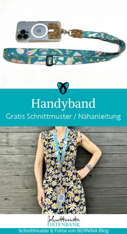 Handyband zum umhaengen naehen kostenloses schnittmuster gratis Freebook naehidee naehanleitung