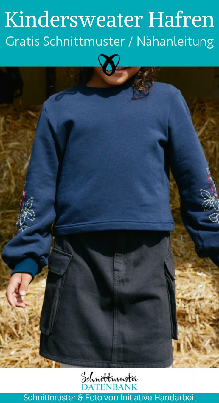 Sweater Pullover Kinder naehen kostenloses schnittmuster gratis Freebook naehidee naehanleitung