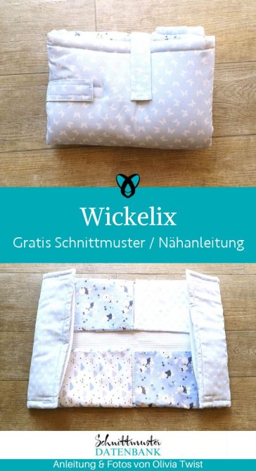 Wickelunterlage mit integrierter Wickeltasche naehen kostenloses schnittmuster gratis Freebook naehidee naehanleitung