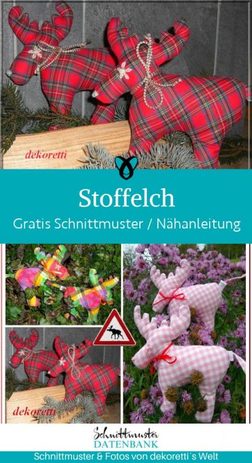 Elch Stoffelch weihnachten advent naehen kostenloses schnittmuster gratis pdf download naehidee
