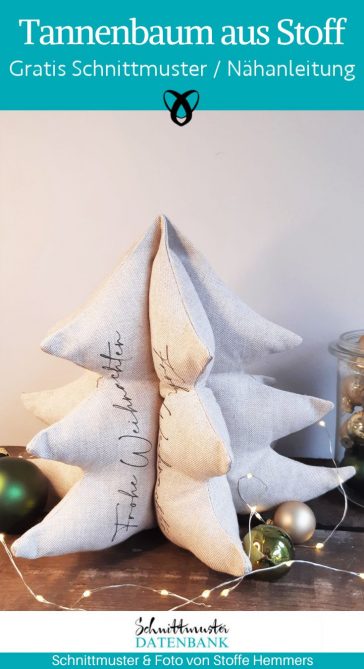 Tannenbaum deko weihnachten naehen kostenloses schnittmuster gratis Freebook naehidee naehanleitung