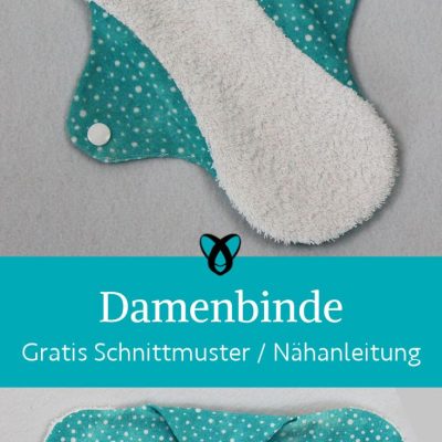 Damenbinde Slipeinlage Fluegel Stoff naehen kostenloses schnittmuster gratis pdf download naehidee