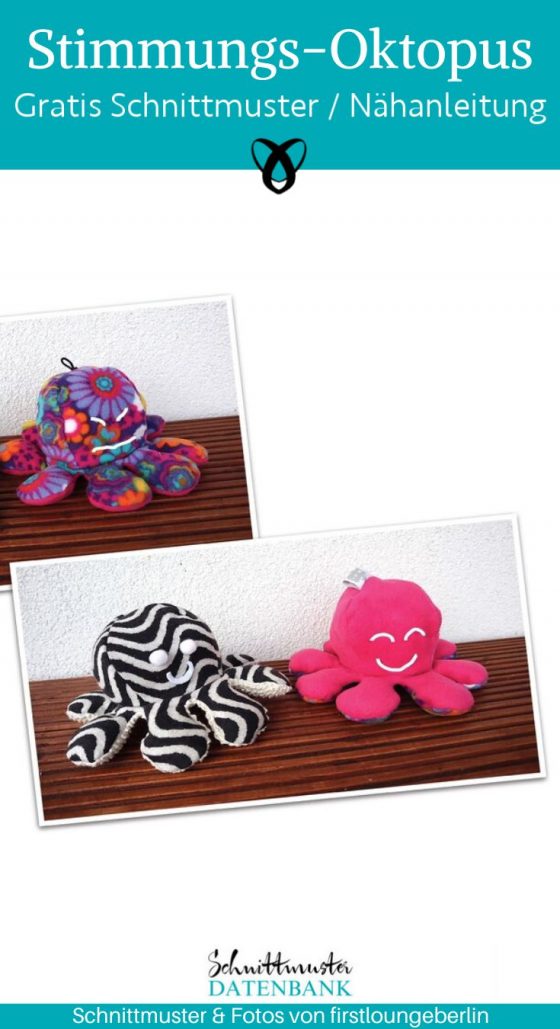 Stimmungs oktopus wende krake naehen kostenloses schnittmuster gratis Freebook naehidee naehanleitung