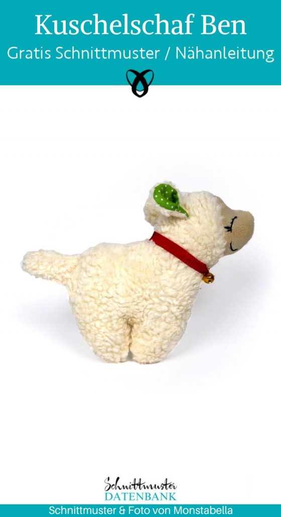Kuschel schaf kuscheltier naehen kostenloses schnittmuster gratis Freebook naehidee naehanleitung