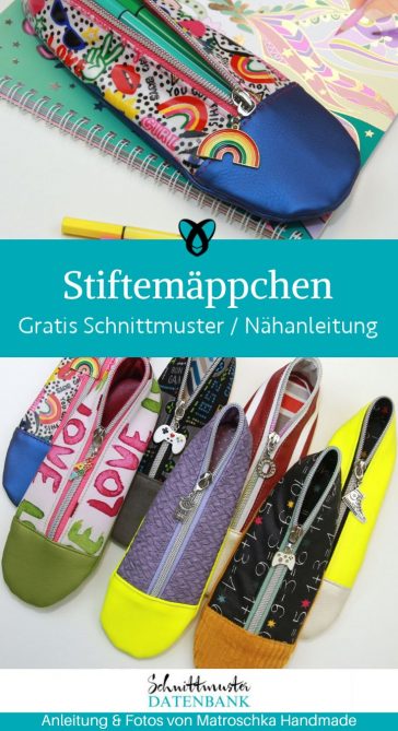 Stiftemaeppchen Federtasche Schuh naehen kostenloses schnittmuster gratis Freebook naehidee naehanleitung