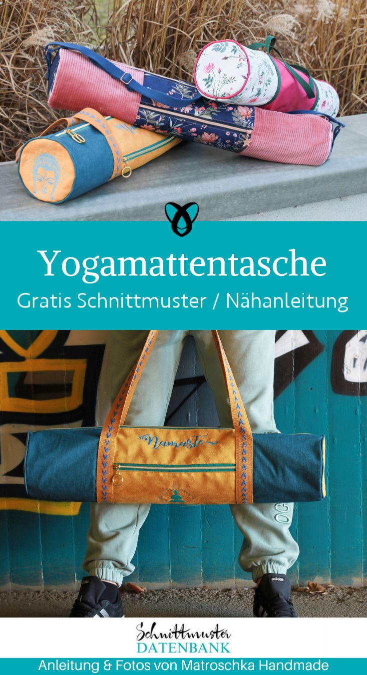 Yogamattentasche naehen kostenloses schnittmuster gratis Freebook naehidee naehanleitung