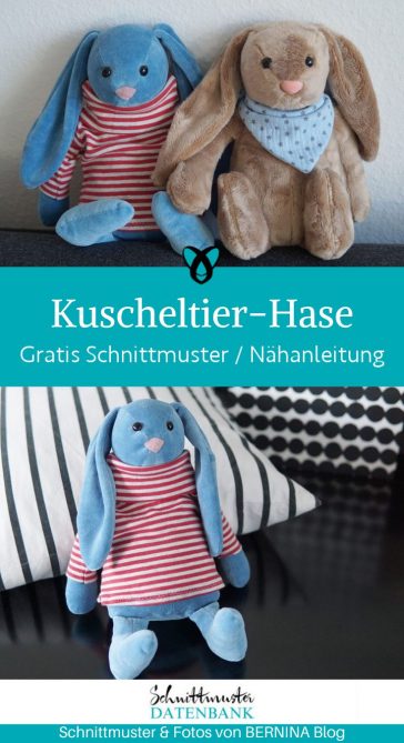 Kuscheltier hase Langohr Ostern naehen kostenloses schnittmuster gratis pdf download naehidee