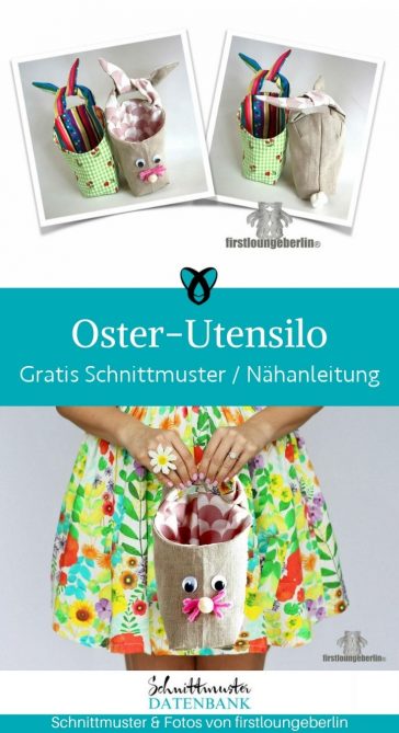 Oster Utensilo Hase Koerbchen naehen kostenloses schnittmuster gratis pdf download naehidee