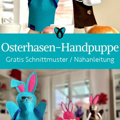 Osterhase Handpuppe Deko Ostern naehen kostenloses schnittmuster gratis pdf download naehidee