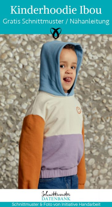 Kinderhoodie pullover kinder kapuze naehen kostenloses schnittmuster gratis pdf download naehidee