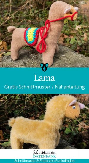 Lama Kuscheltier kinder naehen kostenloses schnittmuster gratis pdf download naehidee