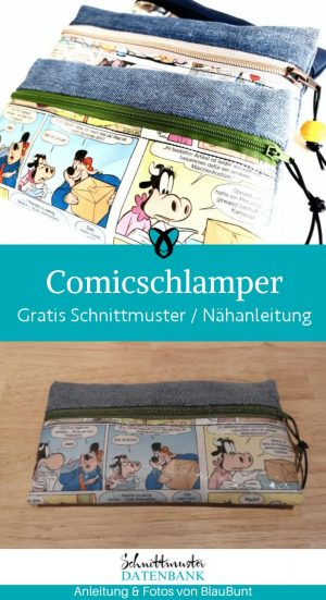 comic schlamper federtasche naehen kostenloses schnittmuster gratis pdf download naehidee