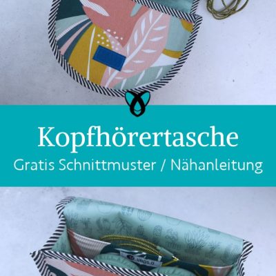 Kopfhoerertasche grosse kopfhoerer aufbewahrung naehen kostenloses schnittmuster gratis pdf download naehidee