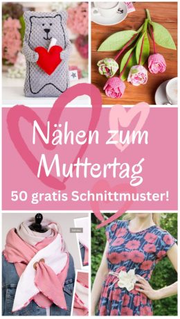 Herz naehen muttertag stoffblume kostenloses schnittmuster gratis naehidee geschenkidee