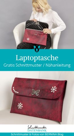 Laptoptasche Laptophuelle naehen kostenlos schnittmuster gratis pdf download naehidee Freebook