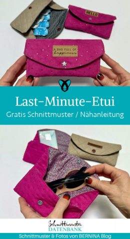 Last Minute Etui Brillenetui naehen kostenlos schnittmuster gratis pdf download naehidee Freebook