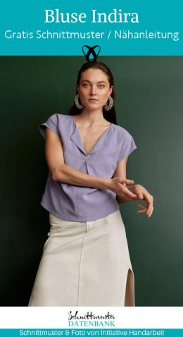 Bluse damen frauen webware oberteil naehen kostenlos schnittmuster gratis Freebook naehidee naehanleitung