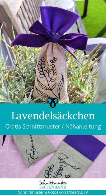 Lavendel saeckchen zum verschenken naehen kostenlos schnittmuster gratis Freebook naehidee naehanleitung