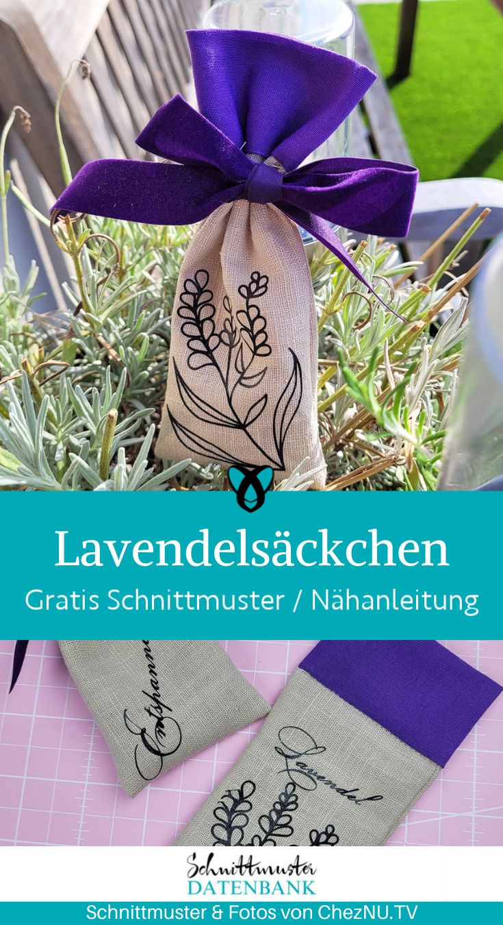 Lavendel saeckchen naehen kostenlos schnittmuster gratis Freebook naehidee naehanleitung