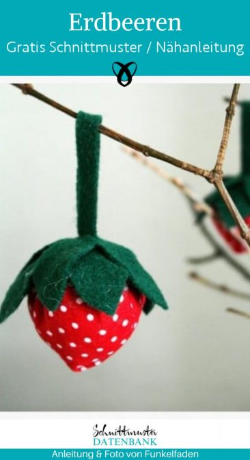 erdbeeren anhaenger naehen freebook gratis naehanleitung