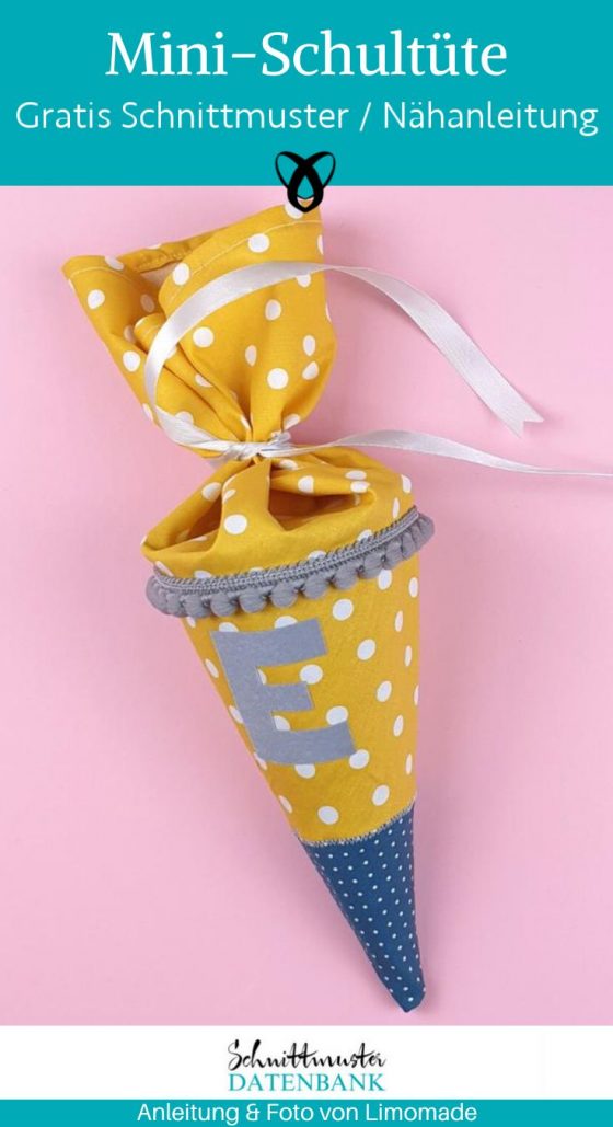 mini-schultuete kleine zuckertuete naehen freebook gratis naehanleitung
