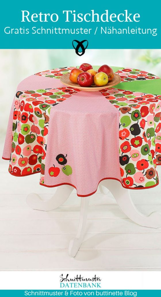 retro tischdecke naehen freebook kostenloses gratis schnittmuster naehanleitung