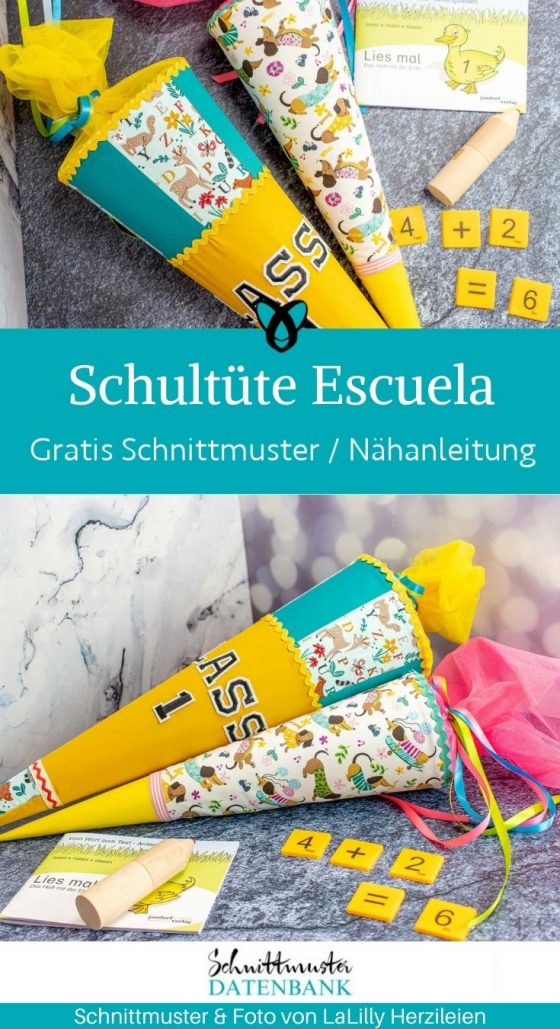 schultuete zuckertuete naehen freebook kostenloses schnittmuster gratis naehanleitung