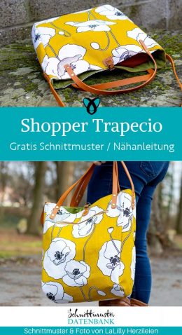 shopper tasche tragetasche naehen freebook kostenloses schnittmuster gratis naehanleitung