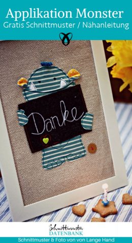 applikation monster mo naehen freebook kostenloses schnittmuster gratis naehanleitung