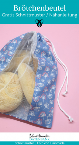 broetchenbeutel stoffbeutel naehen kostenloses schnittmuster freebook gratis freebook naehanleitung