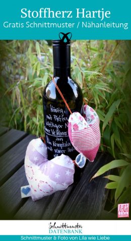 patchwork stoffherz deko naehen kostenloses schnittmuster freebook gratis freebook naehanleitung