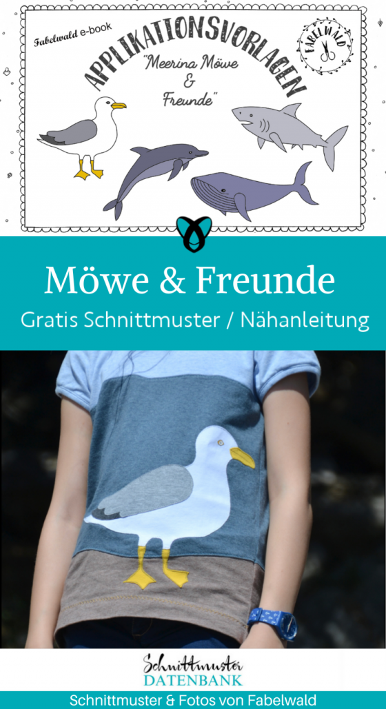 applikation moewe hai wal naehen kostenloses schnittmuster freebook gratis naehanleitung