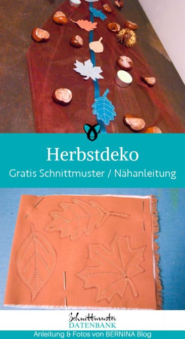 Herbstdeko blaetter girlande naehen kostenlos gratis Freebook naehidee naehanleitung
