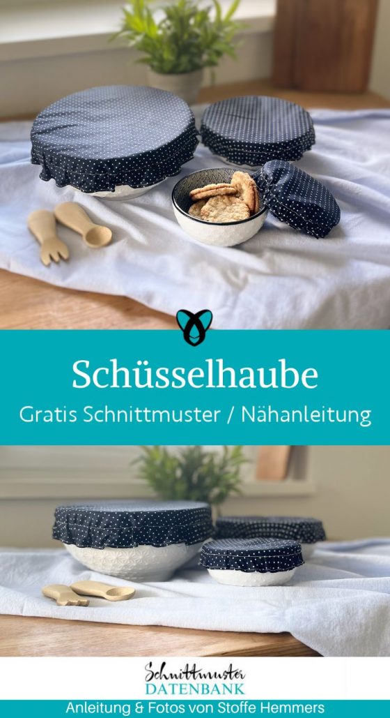 Schuesselhaube stoff naehen kostenlos gratis Freebook naehidee naehanleitung