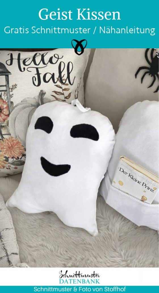 Geist kissen gespenst halloween naehen kostenlos schnittmuster gratis pdf download naehidee