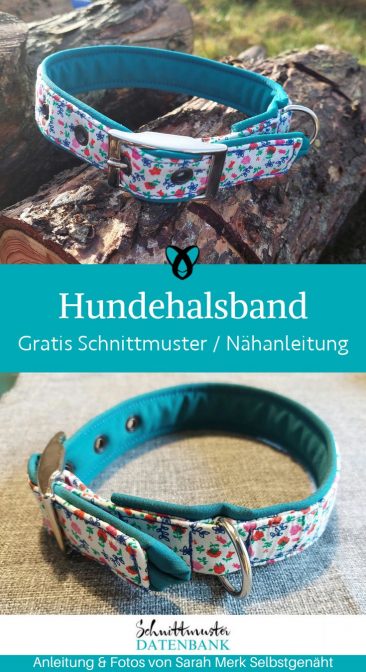 Hundehalsband verstellbar aus stoff naehen kostenlos gratis Freebook naehidee naehanleitung