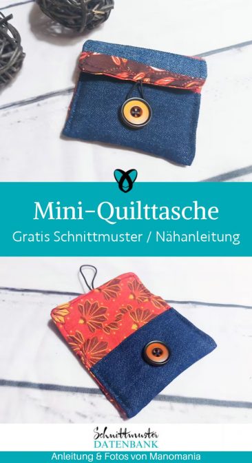 Mini Quilttasche taschchen naehen kostenlos gratis Freebook naehidee naehanleitung