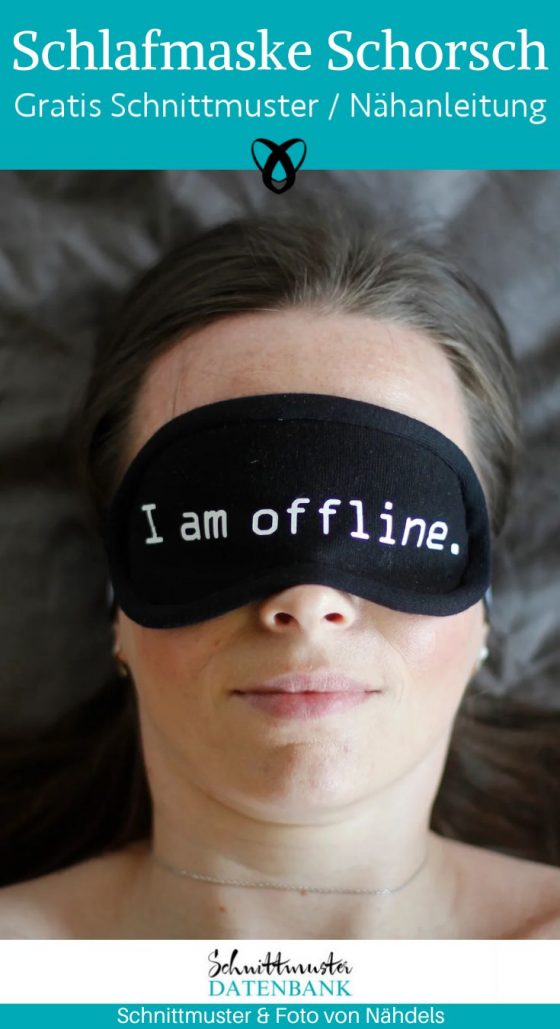 Schlafmaske kleines Geschenk naehen kostenlos schnittmuster gratis pdf download naehidee