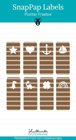 Snappap labels anker regenbogen her dino plottdatei plotter freebie kostenlos gratis download