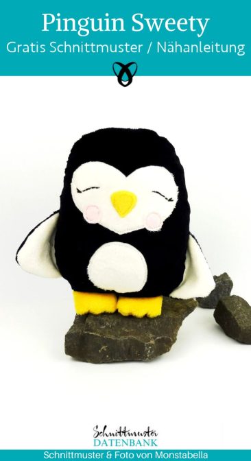 Pinguin kuscheltier geschenk kinder naehen kostenlos schnittmuster gratis pdf download naehidee