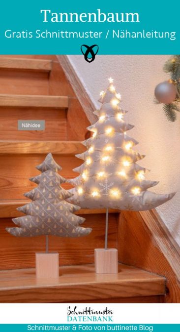 Tannenbaum aus Stoff deko weihnachten naehen kostenlos schnittmuster gratis pdf download naehidee