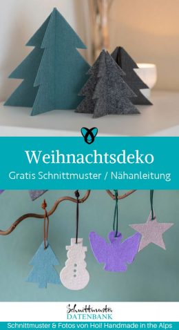 Weihnachtsdeko filz tannenbaum engel naehen kostenlos schnittmuster gratis pdf download naehidee