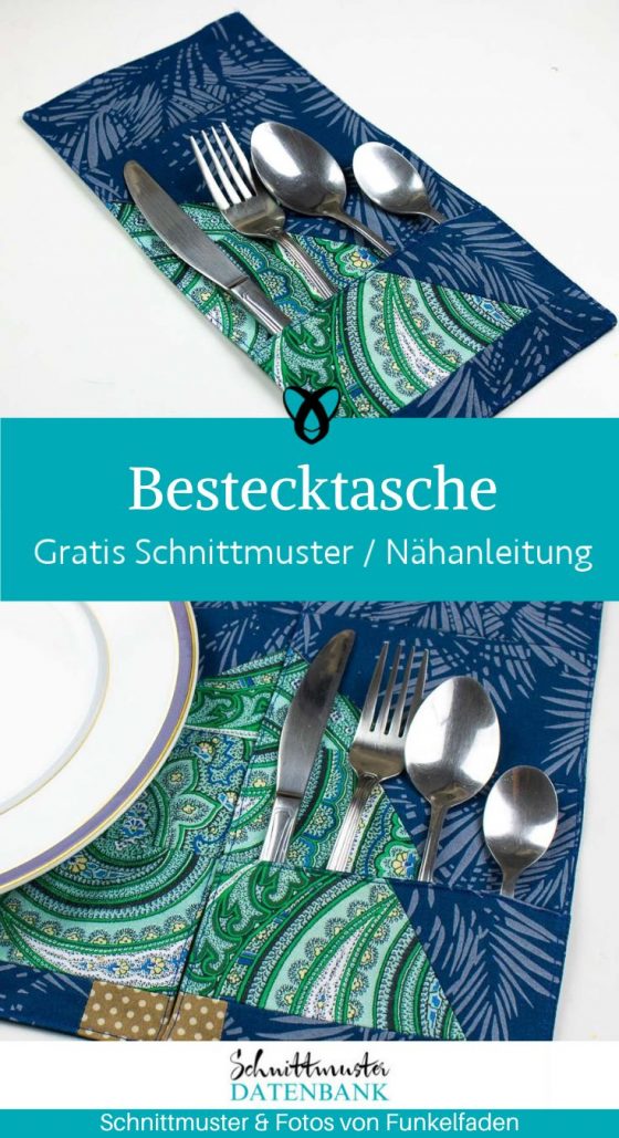 Bestecktasche tannenbaum weihnachten tischdeko naehen kostenlos schnittmuster gratis pdf download naehidee