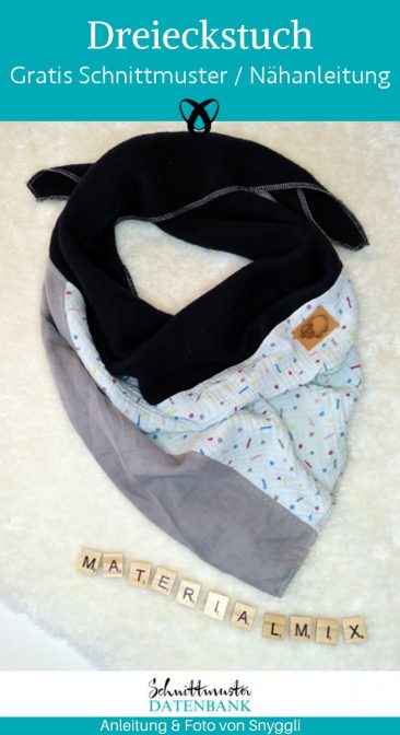 Dreieckstuch kinder patchwork musselin naehen kostenlos gratis Freebook naehidee naehanleitung