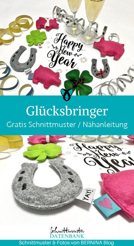 Gluecksbringer filz silvester naehen kostenlos schnittmuster gratis pdf download naehidee