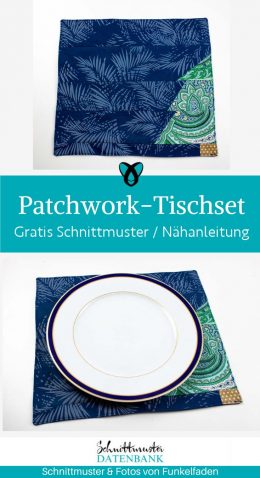 Patchwork tischset weihnachten tischdeko naehen kostenlos schnittmuster gratis pdf download naehidee